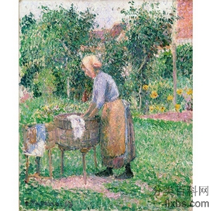 《伊拉格尼的洗衣女》毕莎罗1893年绘画作品赏析