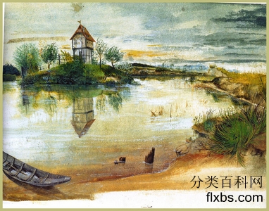 《池塘边的房子》风景绘画赏析