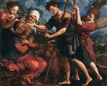 《托比亚斯恢复了他父亲的视力》宗教绘画作品赏析