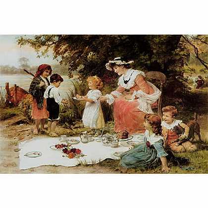 《慈爱》弗雷德里克·摩根1880年绘画作品赏析