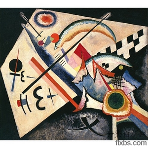 《白色十字》康定斯基1922年绘画作品赏析