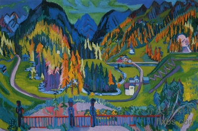 《秋天的谢尔盖格》风景油画作品赏析