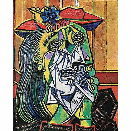 《哭泣的女人》毕加索1937年绘画作品赏析
