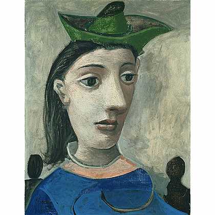 《戴绿帽子的女人》毕加索1939年绘画作品赏析