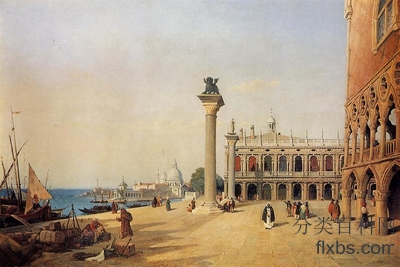 《威尼斯的码头》城市景色作品赏析