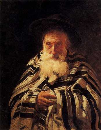 《正在祈祷的犹太人》肖像绘画作品赏析