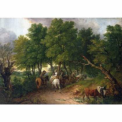 《经市场的道路》根兹巴罗1767年绘画作品赏析
