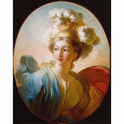 《智慧女神密涅瓦》福拉歌纳德1772年绘画作品赏析