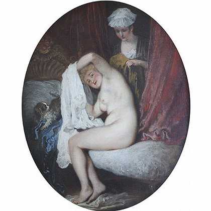 《梳洗的淑女》华铎1716年绘画作品赏析