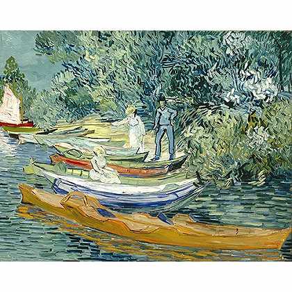 《奥维的瓦兹河岸》梵高1890年绘画作品赏析