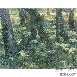 《矮树丛》梵高1889年绘画作品赏析