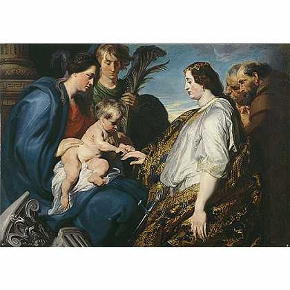 《圣凯瑟琳的神秘婚姻》戴克1618年绘画作品赏析