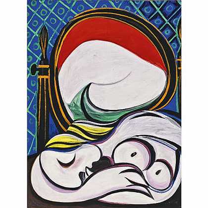 《镜子》毕加索1932年绘画作品赏析