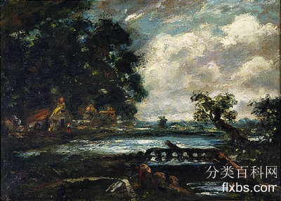 《跳跃的马 (斯陶尔河的风景)》风景油画作品赏析