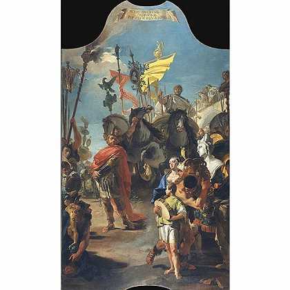 《马吕斯的胜利》提也波洛1729年绘画作品赏析