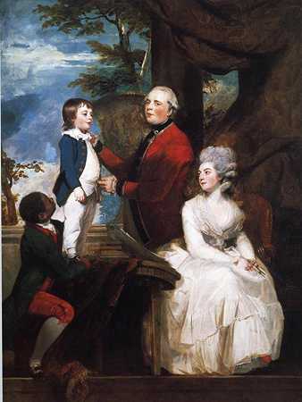 《乔治格伦维尔侯爵夫妇和他们的儿子理查德》肖像绘画作品赏析