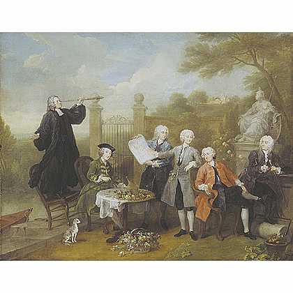 《与约翰·赫维的群像》霍加斯1738年绘画作品赏析