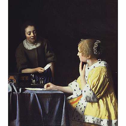 《主妇和侍女》威梅尔1665年绘画作品赏析