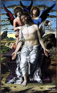 《可怜的基督，由一个小天使和一个六翼天使支撑着》宗教画作品赏析