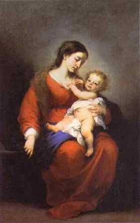 《圣母与圣子》宗教画作品赏析