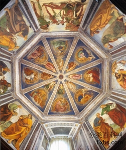 《圣约翰圣器安置所拱顶的风光》宗教画作品赏析