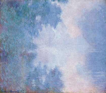 《有雾的塞纳河的早晨》风景油画作品赏析