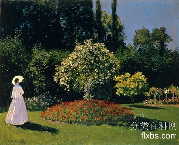 《花园里的简玛格丽特勒卡德尔》人物画作品赏析