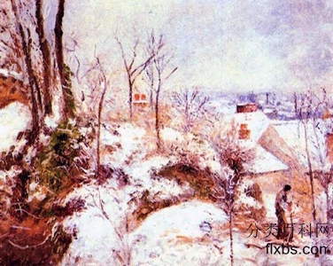 《雪中​​的小屋》风景油画作品赏析