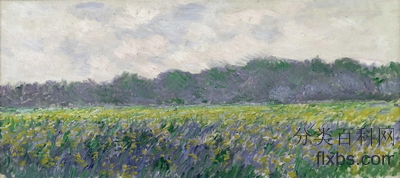 《吉维尼的黄色鸢尾花地》风景油画作品赏析