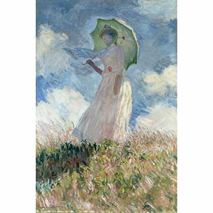 《撑伞的女人》莫奈1886年绘画作品赏析