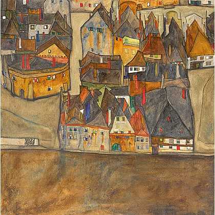 《暮色之城》席勒1913年绘画作品赏析
