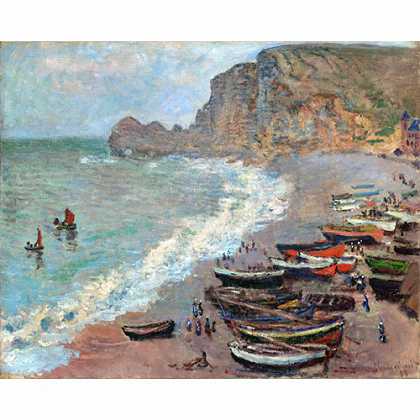 《艾特达海滩》莫奈1883年绘画作品赏析