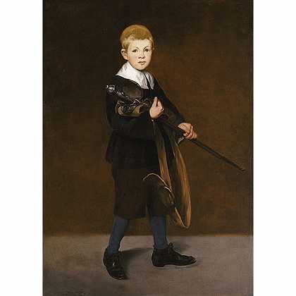 《男孩拿剑》马奈1861年绘画作品赏析