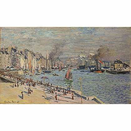 《哈弗尔的港口》莫奈1874年绘画作品赏析