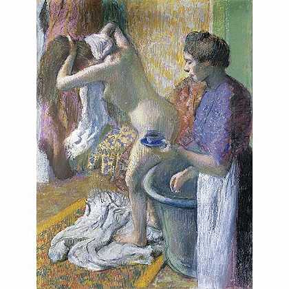 《出浴後的早餐》德加1895年绘画作品赏析