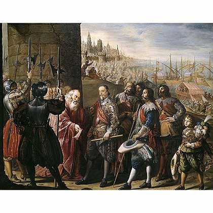 《圣克鲁斯二世侯爵对热那亚的救济》维拉斯奎兹1634年绘画作品赏析