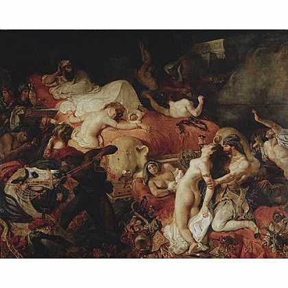 《萨达那培拉斯之死》德拉克洼1827年绘画作品赏析