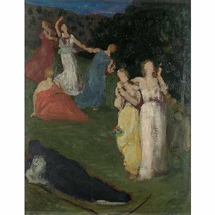 《死亡和处女》夏凡诺1872年绘画作品赏析