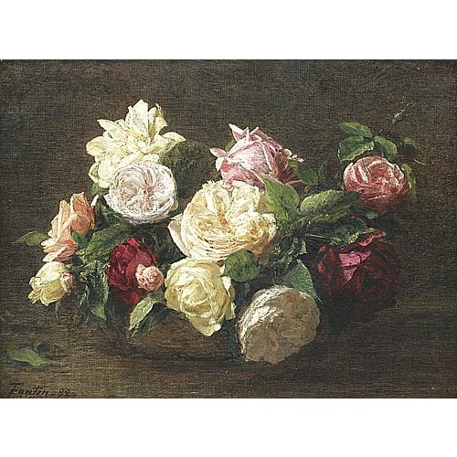 《玫瑰》方汀1882年绘画作品赏析