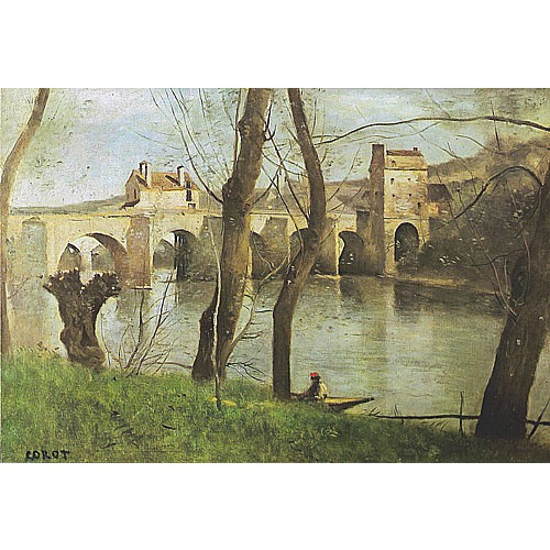 《芒特桥》柯罗1868年绘画作品赏析