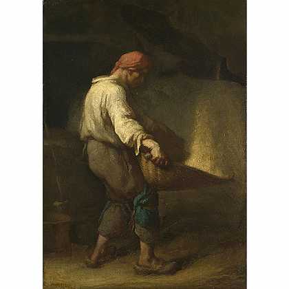 《分开谷物者》米勒1847年绘画作品赏析