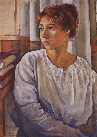 《E.I.菲诺基诺娃的肖像》肖像绘画作品赏析