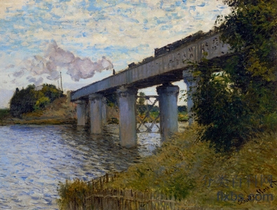 《阿让特伊铁路桥》风景油画作品赏析
