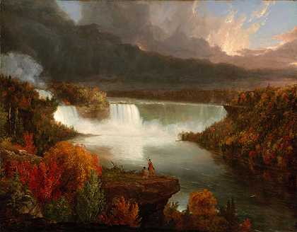 《远观尼亚加拉大瀑布》风景油画作品赏析