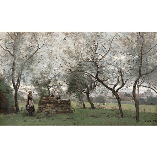 《果园里》柯罗1850年绘画作品赏析