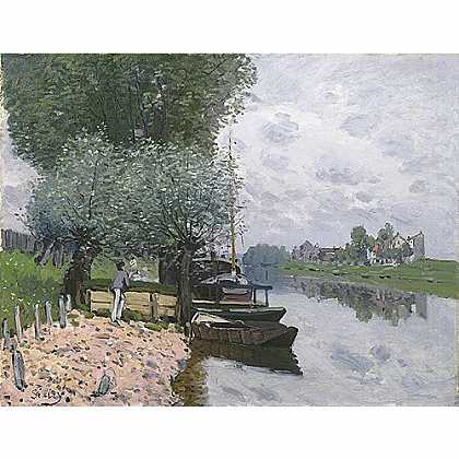 《布吉佛的塞纳河》希斯里1872年绘画作品赏析