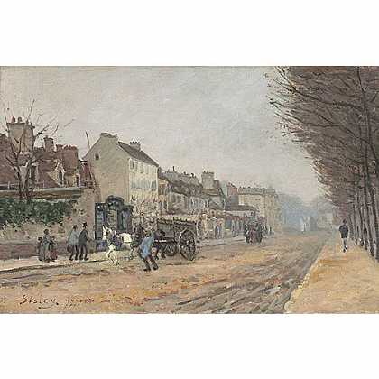 《亚嘉杜的林荫大道》希斯里1872年绘画作品赏析