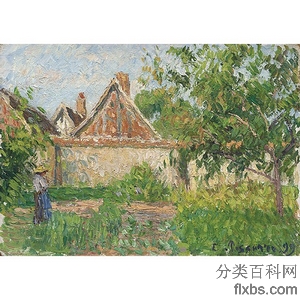 《厄哈格尼的花园一角》毕莎罗1899年绘画作品赏析