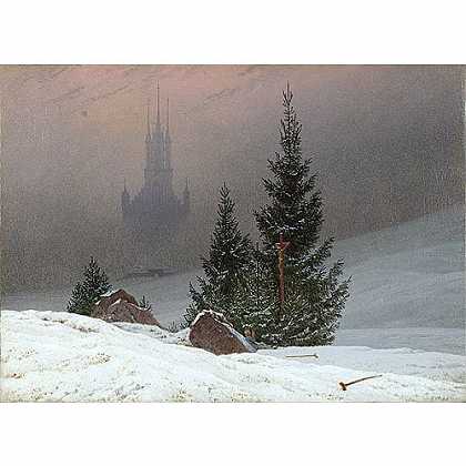 《冬天风景》弗里德里希1811年绘画作品赏析