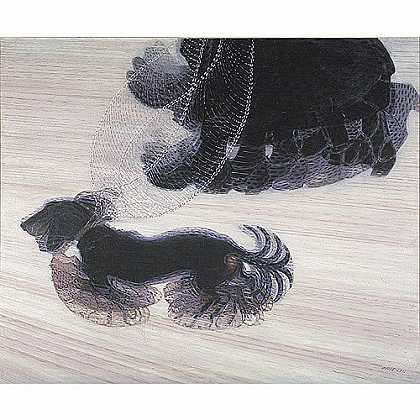 《拴着皮带的狗的动力》巴拉1912年绘画作品赏析